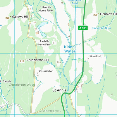 UK Topographic Maps Dumfries and Galloway (NY09) digital map