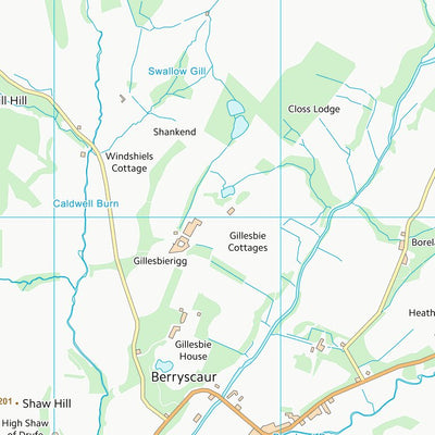 UK Topographic Maps Dumfries and Galloway (NY19) digital map
