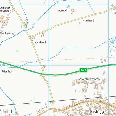 UK Topographic Maps Dumfries and Galloway (NY26) digital map