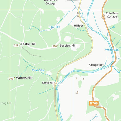 UK Topographic Maps Dumfries and Galloway (NY29) digital map