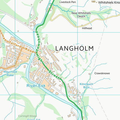UK Topographic Maps Dumfries and Galloway (NY38) digital map