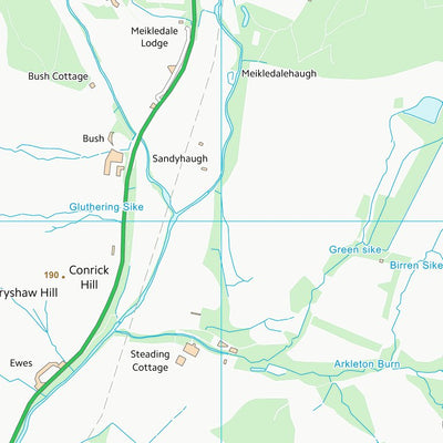 UK Topographic Maps Dumfries and Galloway (NY39) digital map
