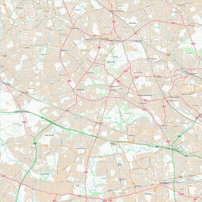 UK Topographic Maps Ealing London Boro (TQ18) digital map