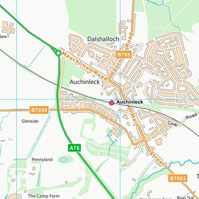 UK Topographic Maps East Ayrshire (NS52) digital map