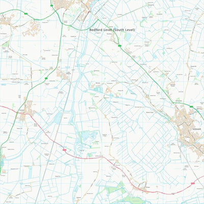 UK Topographic Maps East Cambridgeshire District (TL57) digital map