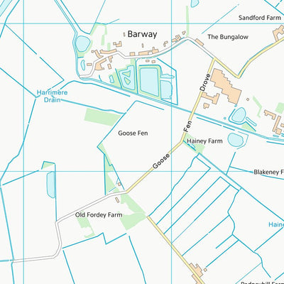 UK Topographic Maps East Cambridgeshire District (TL57) digital map