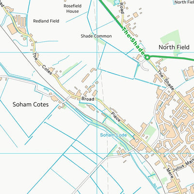 UK Topographic Maps East Cambridgeshire District (TL57) digital map