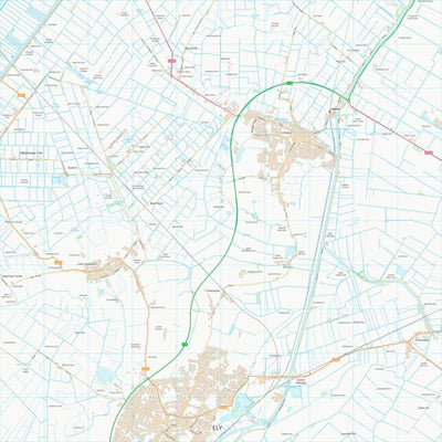 UK Topographic Maps East Cambridgeshire District (TL58) digital map