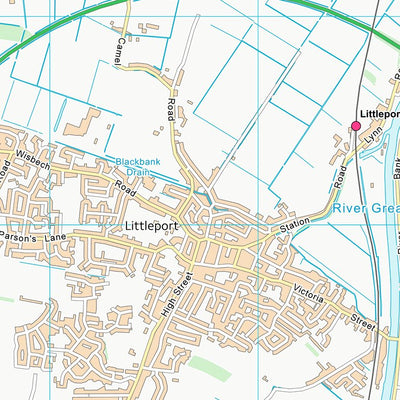 UK Topographic Maps East Cambridgeshire District (TL58) digital map