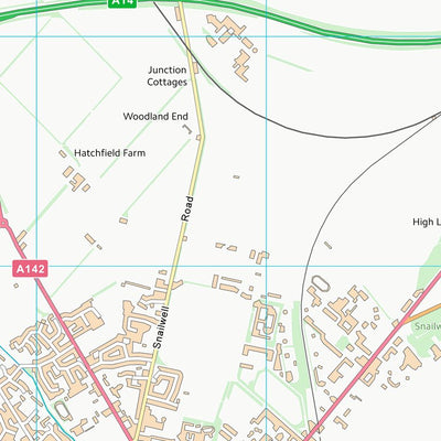 UK Topographic Maps East Cambridgeshire District (TL66) digital map