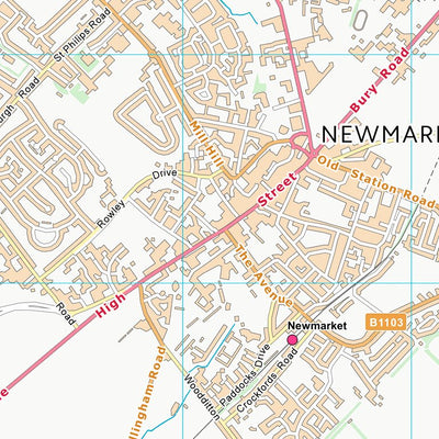 UK Topographic Maps East Cambridgeshire District (TL66) digital map