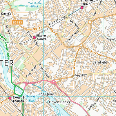UK Topographic Maps East Devon District (SX99) digital map