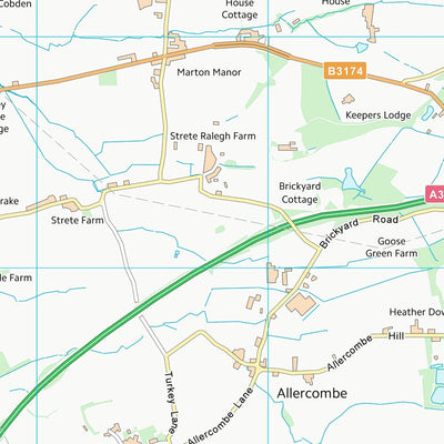 UK Topographic Maps East Devon District (SY09) digital map