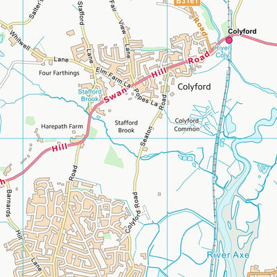 UK Topographic Maps East Devon District (SY29) digital map