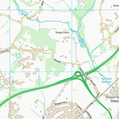 UK Topographic Maps East Hampshire District (SU72) digital map