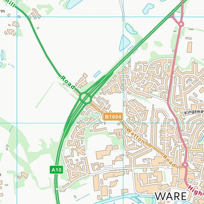 UK Topographic Maps East Hertfordshire District (TL31) digital map