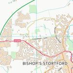 UK Topographic Maps East Hertfordshire District (TL42) digital map