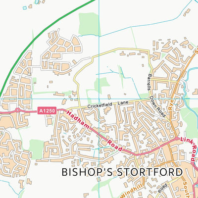 UK Topographic Maps East Hertfordshire District (TL42) digital map