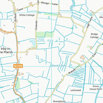UK Topographic Maps East Lindsey District (TF46) digital map