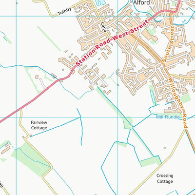 UK Topographic Maps East Lindsey District (TF47) digital map