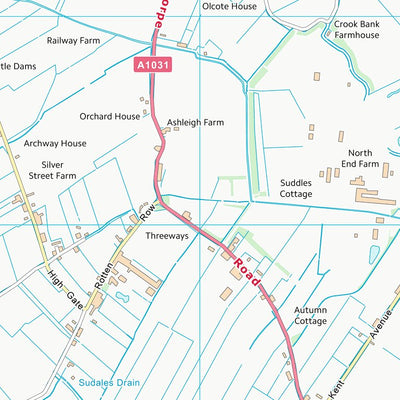 UK Topographic Maps East Lindsey District (TF48) digital map