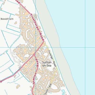 UK Topographic Maps East Lindsey District (TF58) digital map
