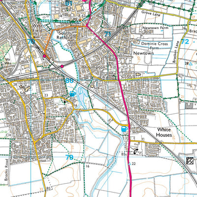 UK Topographic Maps East Markham Ward 1 (1:25,000) digital map