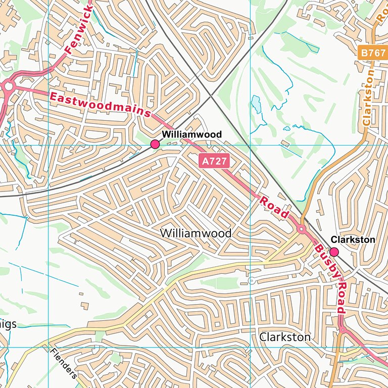 East Renfrewshire (NS55) Map by UK Topographic Maps | Avenza Maps