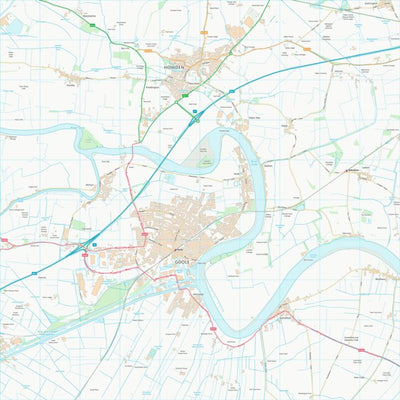 UK Topographic Maps East Riding of Yorkshire (SE72) digital map