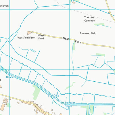UK Topographic Maps East Riding of Yorkshire (SE74) digital map
