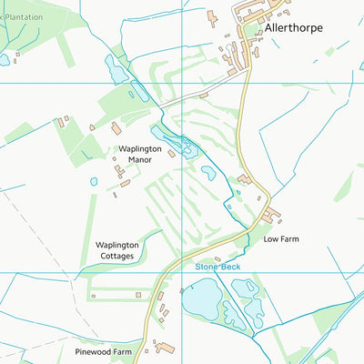 UK Topographic Maps East Riding of Yorkshire (SE74) digital map