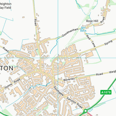 UK Topographic Maps East Riding of Yorkshire (SE84) digital map