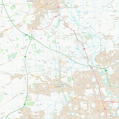 UK Topographic Maps East Riding of Yorkshire (TA03) digital map