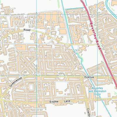 UK Topographic Maps East Riding of Yorkshire (TA03) digital map