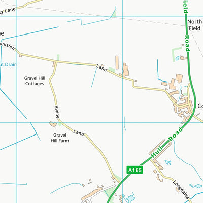 UK Topographic Maps East Riding of Yorkshire (TA13) digital map