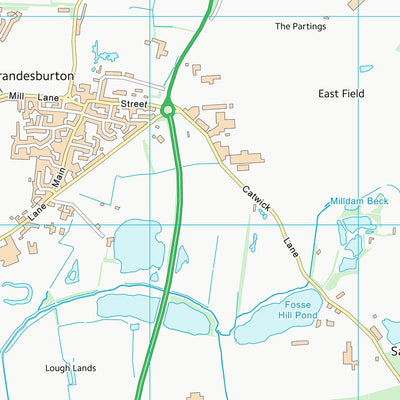 UK Topographic Maps East Riding of Yorkshire (TA14) digital map