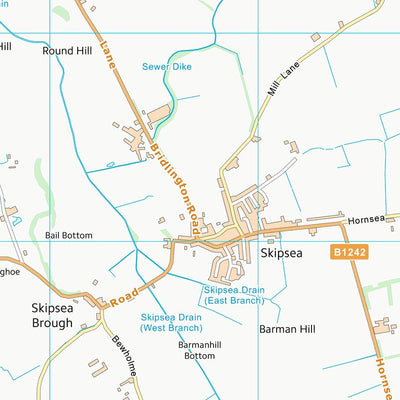 UK Topographic Maps East Riding of Yorkshire (TA15) digital map