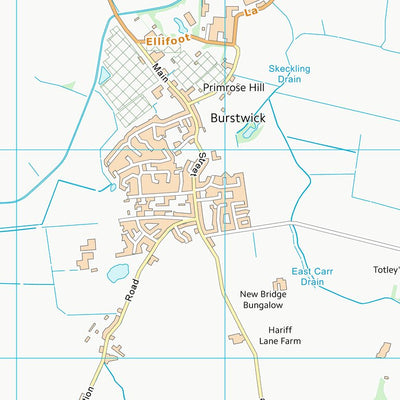 UK Topographic Maps East Riding of Yorkshire (TA22) digital map