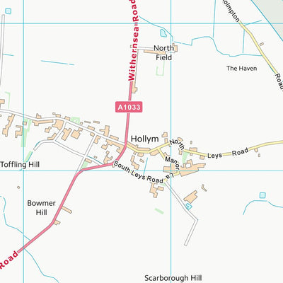 UK Topographic Maps East Riding of Yorkshire (TA32) digital map