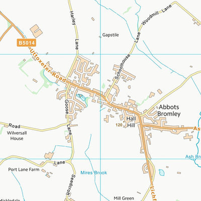 UK Topographic Maps East Staffordshire District (B) (SK02) digital map