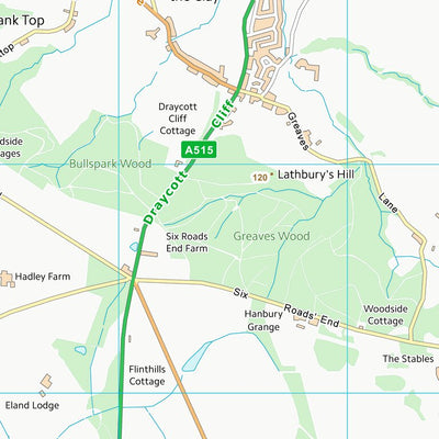 UK Topographic Maps East Staffordshire District (B) (SK12) digital map