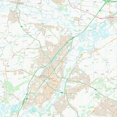 UK Topographic Maps East Staffordshire District (B) (SK22) digital map
