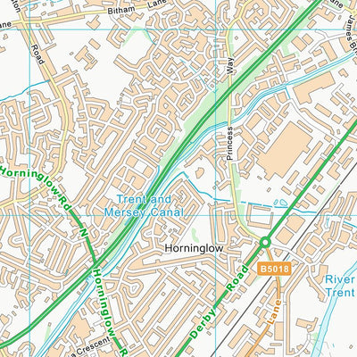 UK Topographic Maps East Staffordshire District (B) (SK22) digital map
