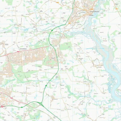 UK Topographic Maps East Suffolk District (TM24) digital map