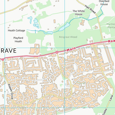 UK Topographic Maps East Suffolk District (TM24) digital map