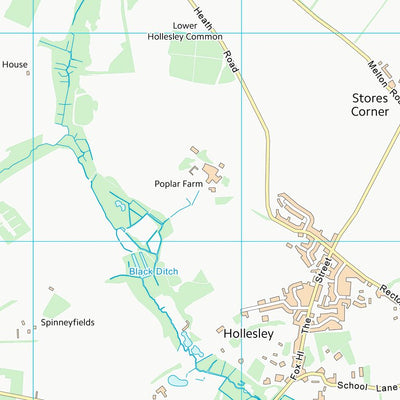 UK Topographic Maps East Suffolk District (TM34) digital map