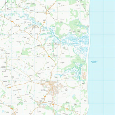 UK Topographic Maps East Suffolk District (TM46) digital map