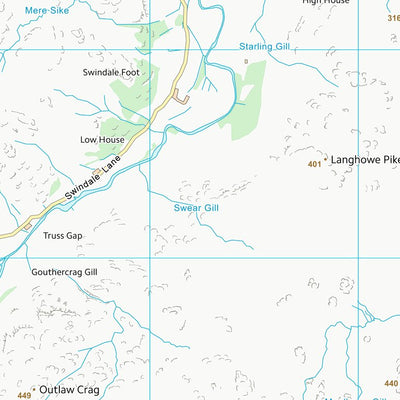 UK Topographic Maps Eden District (NY51) digital map