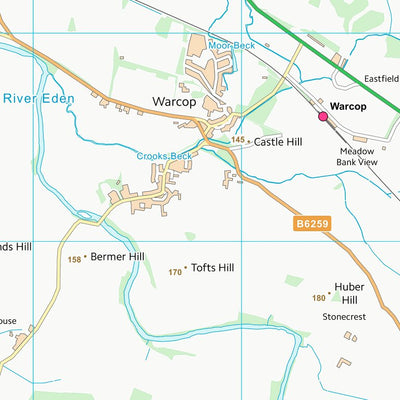 UK Topographic Maps Eden District (NY71) digital map