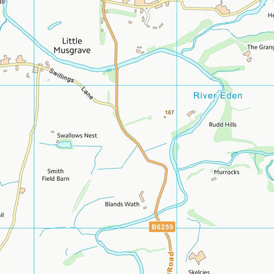 UK Topographic Maps Eden District (NY71) digital map